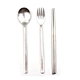 3 pieces stainless steel travel cutlery set